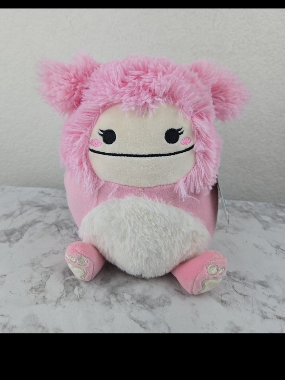 Squishmallows Pink Brina Plush with Cream Belly Accent